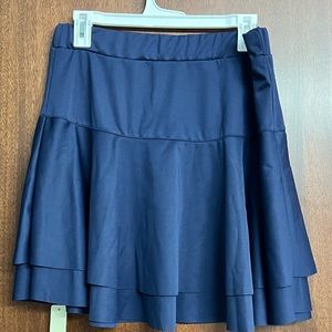 Navy Layered Pleated Mini Skirt XXL‎ NWT